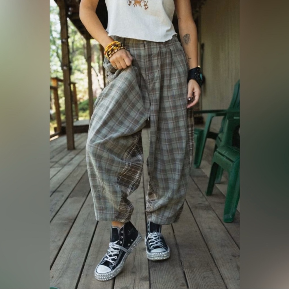 Plaid Casual Men Pants